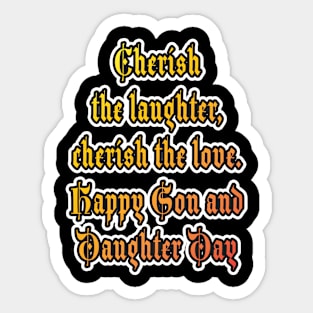 Cherishing Love: Happy Son and Daughter Day! Sticker